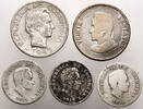 Colombia Set 5 x silver coins -