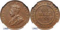 Australia 1/2 Penny 1924 NGC AU 58 BN