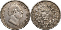 India British 1/2 Rupee William IIII -