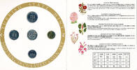 Commemorative Mint Coin Set 2002 Five exceptional flowers of Turkey UNC