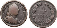 Austria (Holy Roman Empire) Set Kreuzer, 4 Kreuzer 1762 W / 1860 B 2 pcs. Fine/aVF