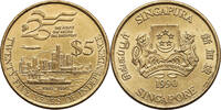 Singapore 5 Dollars 25th Anniversary of Independence -