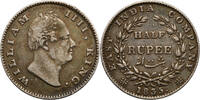 India British 1/2 Rupee William IV -