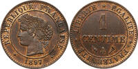 France Centime 1897 A aUNC