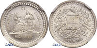 Guatemala 1/2 Real (Medio Real) 1880 E NGC MS 63