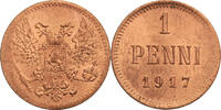 Finland (Civil war) 1 Penni 1917 Eagle BU