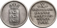 Danish West Indies 10 Skilling Christian VIII -
