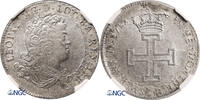 France, Lorraine AR Teston 1711 Leopold I 1690-1729 NGC MS 61