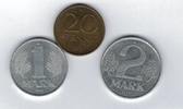 DDR 20 Pfennig bis 2 Mark DDR-Lot 20 Pf bis 2 Mark 1975-1983 -