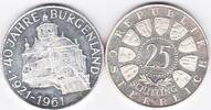 Österreich 25 Schilling 25 öS BURGENLAND 1961 perfekte PP - Auflage nur 1.200 Stück -