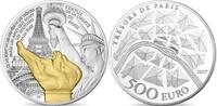 FRANKREICH 500 Euro 500 Euro 2017 Statue of Liberty Grenelle 1 Kilogramm Silber PP mit Goldauflage -