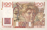 NOTES OF THE BANQUE DE FRANCE 100 francs Banque de France. Billet. jeune paysan, -