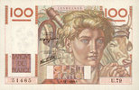 NOTES OF THE BANQUE DE FRANCE 100 francs Banque de France. Billet. jeune paysan, -