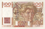 NOTES OF THE BANQUE DE FRANCE 100 francs Banque de France. Billet. jeune paysan, -