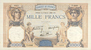 NOTES OF THE BANQUE DE FRANCE 1000 francs Banque de France. Billet. Cérès et Mercure, -