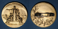 ALSACE Bronze Alsace. Strasbourg. Foire-exposition. Médaille. doré. 49,5 mm. Gravée par Ch Isler -