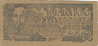 OTHER FOREIGN NOTES Vietnam. Viêt-Nam Dàn Chu Cong Hoa. 20 dong -