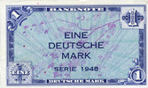 GERMANY 1 mark Allemagne. Bank Deutscher Länder. Billet. -