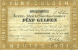 GERMANY 5 gulden Allemagne. Kaiserslautern Stadt. Darlehenscheine. Billet. -