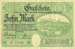 GERMANY - EMERGENCY NOTES (1914-1923) A - J 1 mark Annaberg. Amtschauptmannschaft. Billet. 1.12.1918, timbre sec, cachet d'annulation -