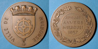 ALSACE Alsace. Mulhouse. Jumelage de la ville de Mulhouse avec la ville d'Anvers. Médaille br. 68 mm -