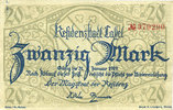 GERMANY - EMERGENCY NOTES (1914-1923) A - J 20 mark Cassel. Stadt. Billet. n. d. - -