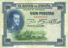 OTHER FOREIGN NOTES 100 pesetas Espagne. Banque d'Espagne. -