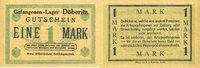 GERMANY - WAR PRISON CAMPS (1914-1918) 1 mark Allemagne. Döberitz. Gefangenenlager. Billet. n.d. -