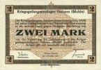 GERMANY - WAR PRISON CAMPS (1914-1918) 2 mark Allemagne. Golzern. Kriegsgefangenenlager. Billet. 1.2.1916, sans cachet -