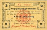 GERMANY - WAR PRISON CAMPS (1914-1918) 2 pfennig Allemagne. Holzminden. Kriegsgefangenenlager. Billet. octobre 1915 -
