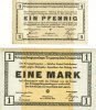 GERMANY - WAR PRISON CAMPS (1914-1918) 1 pf Allemagne. Königsbrück. Kriegsgefangenenlager - Truppenplatz Königsbrück. Billets. 1 mk -