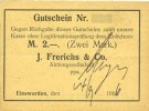 GERMANY - EMERGENCY NOTES (1914-1923) A - J 2 mark Einswarden. Frerichswerft. Billet. -