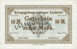 GERMANY - WAR PRISON CAMPS (1914-1918) 10 mark Allemagne. Lechfeld. Kriegsgefangenenlager. Billet. -