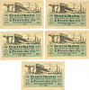 GERMANY - EMERGENCY NOTES (1914-1923) A - J 50 pf Einswarden. Frerichswerft. Série de 5 billets. janvier 1921 -