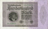 GERMANY 100 000 mark Allemagne. Billet. Série M -