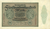 GERMANY 500 000 mark Allemagne. Billet. Série AB -