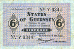 OTHER FOREIGN NOTES 6 pence Guernesey. Occupation allemande. -