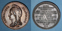 REVOLUTIONARY DOCUMENTS and WAR OF 1870 Guerre de 1870-1871. Mort du duc de la Rochefoucauld. Médaille étain bronzé. 45,8 mm -