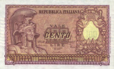 OTHER FOREIGN NOTES Italie. 100 lires -