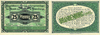 GERMANY - WAR PRISON CAMPS (1914-1918) 25 pf Brandenburg. Inspektion der KGL im Bereich des XIII. Armeekorps. Billet. -