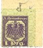 GERMANY - WAR PRISON CAMPS (1914-1918) 1 pf Hannovre. X. Armeekorps. Scheckmarken. Billet. -