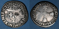 FRENCH ROYAL COINS 1/8 d'écu Henri IV (1589-1610). 5e type, Saint Lô -