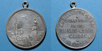 ALSACE Strasbourg. Cercle musical Lyra du Neudorf - Bénédiction du drapeau. Médaille laiton nickelé -