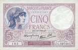 NOTES OF THE BANQUE DE FRANCE 5 francs Banque de France. Billet. violet, 3.8.1939, modifié -
