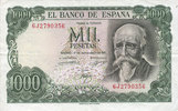 OTHER FOREIGN NOTES 1 000 pesetas Espagne. (1974) -