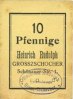 GERMANY - EMERGENCY NOTES (1914-1923) A - J 10 pfennig Grosszschocher. Heinrich Rudolph. Kolonialwaren. Billet. -