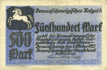 GERMANY - EMERGENCY NOTES (1914-1923) A - J 500 mark Brunswick. Braunschweigische Staatbank. Billet. -