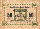 GERMANY - EMERGENCY NOTES (1914-1923) A - J 50 pf Hassloch. Handelsshutz - Verein. Billet. texte avec erreur : jederzet eivgelöst -