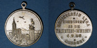 ALSACE Alsace. Strasbourg. Cercle musical Lyra du Neudorf. Médaille laiton nickelé. 28,5 mm -