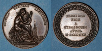 ALSACE Alsace. Strasbourg. Fête musicale. Médaille cuivre. 41 mm. Gravée par Kirstein -